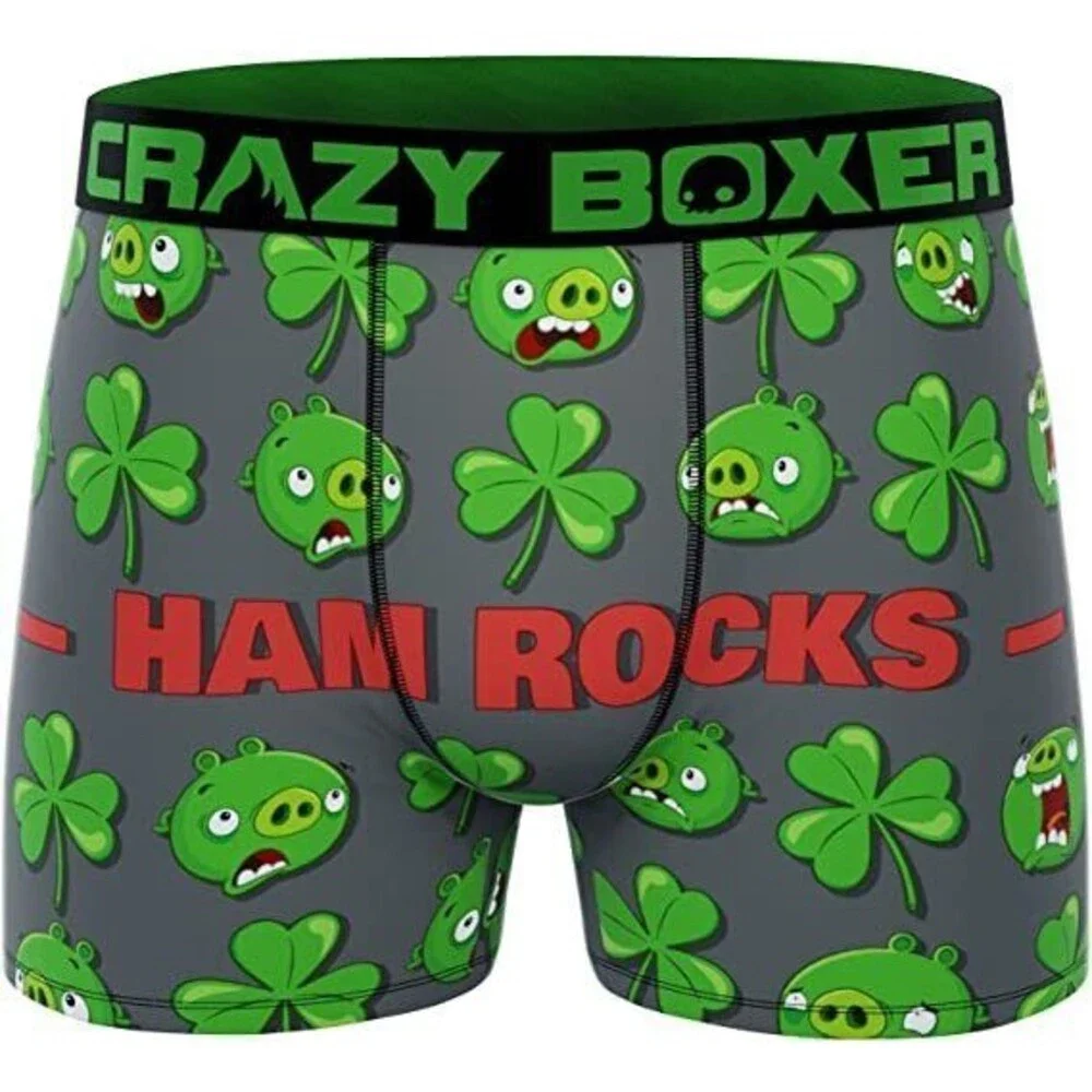 Crazy Boxer Angry Birds St Patrick Men's Boxer Brief - XL